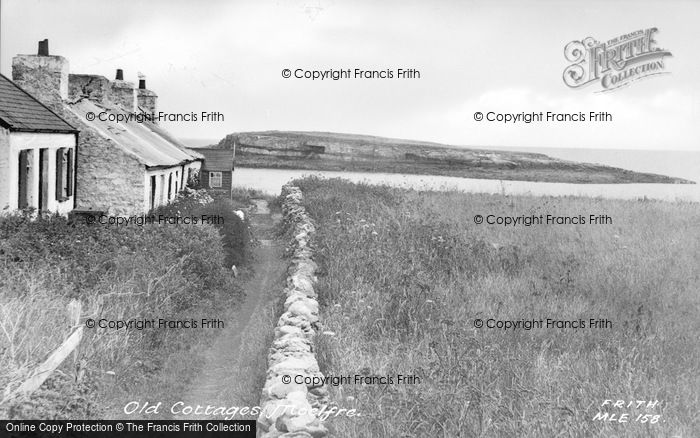 Photo of Moelfre, Old Cottages c.1955