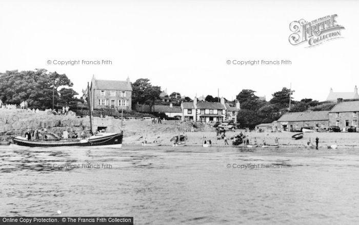 Photo of Moelfre, The Lifeboat In The Bay c.1950