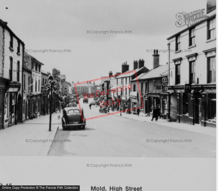Photo of Mold, High Street c.1955
