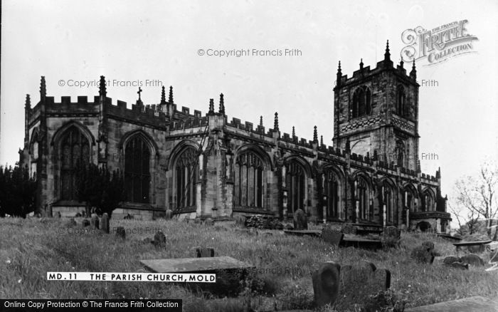 Photo of Mold, The Church c.1955