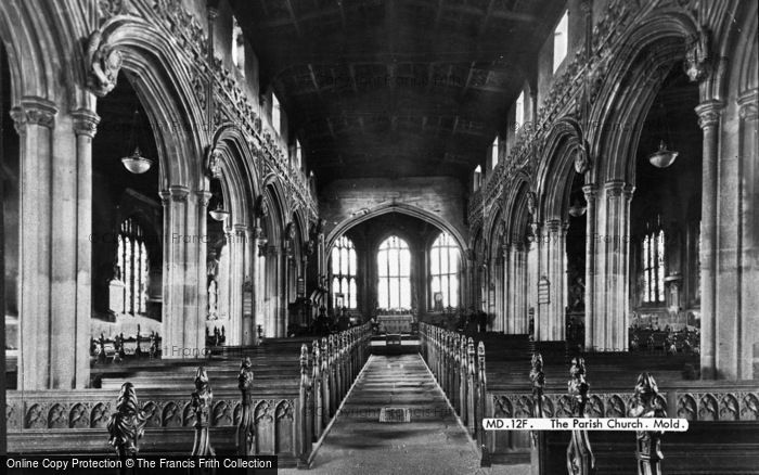 Photo of Mold, The Church Interior c.1955