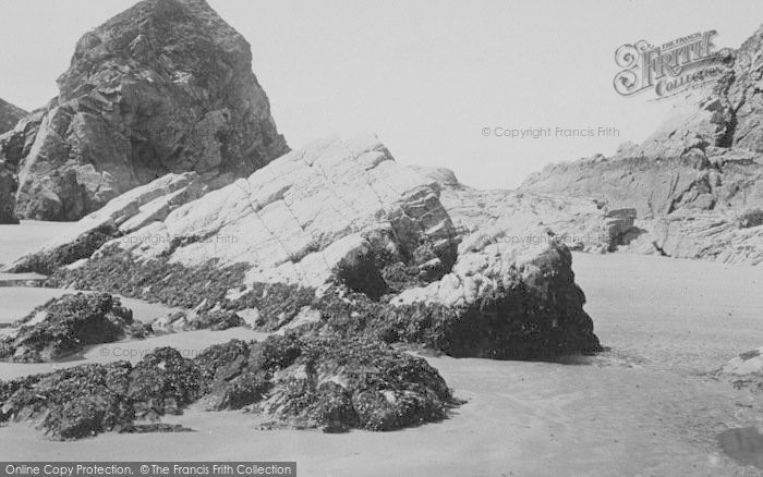 Photo of Monkstone, Rocks 1890