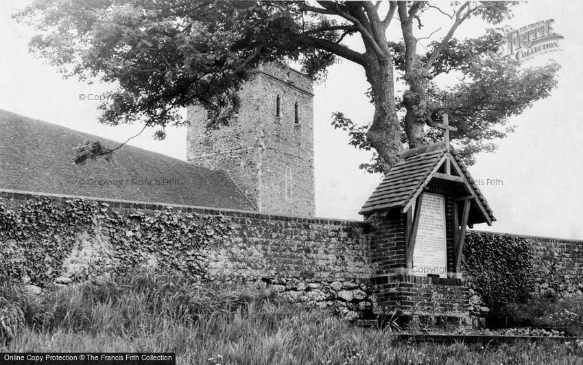 Monkton, War Memorial and Church of Mary Magdalene c1960
