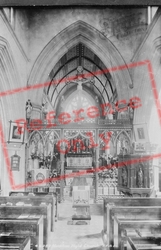 St Andrew's Church Interior 1900, Monkton Wyld