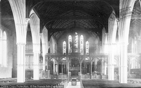 Photo of Monmouth, St Mary's Church Interior 1893