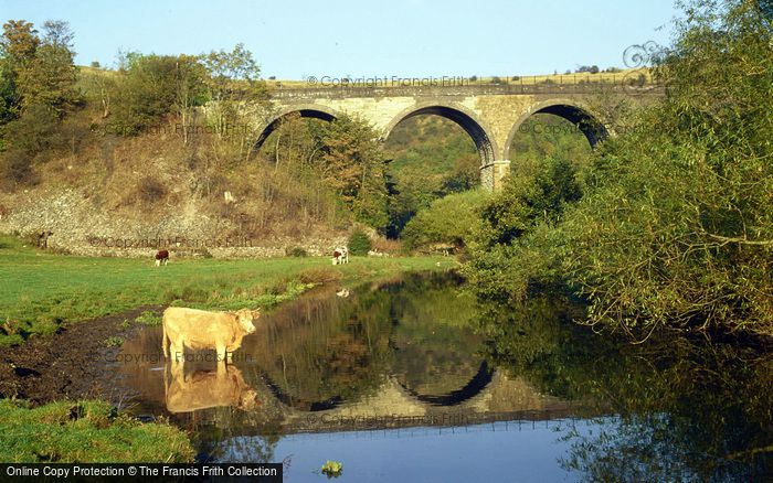Photo of Monsal Dale, River Wye And Monsal Viaduct c.1990