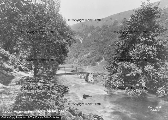 Photo of Monsal Dale, The Waterfall Footbridge 1914