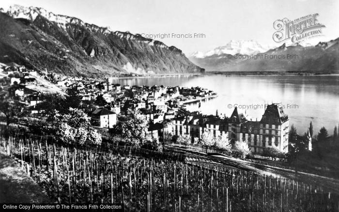 Photo of Montreux, Panorama And The Dents Du Midi c.1930