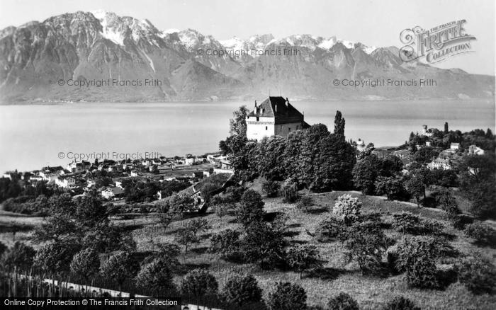 Photo of Montreux, The Castle Of Chatelard And The Savoy Alps c.1930