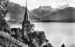 The Church And The Dents Du Midi c.1930, Montreux