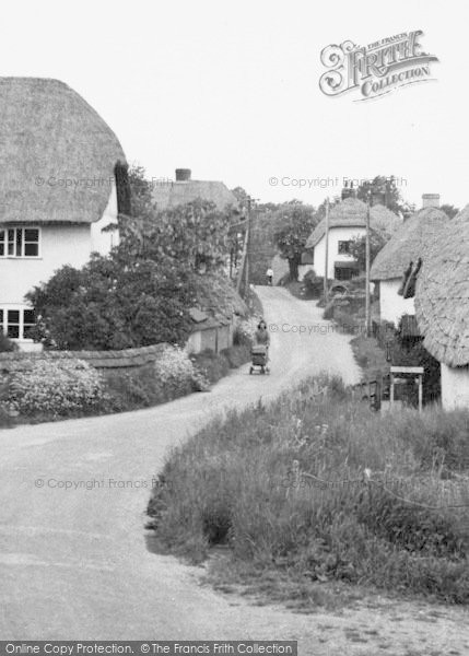 Photo of Monxton, Woman Pushing Pram c.1950
