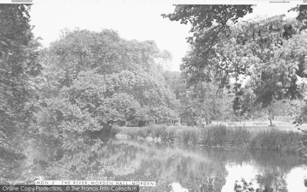 Photo of Morden, The River, Morden Hall c.1955