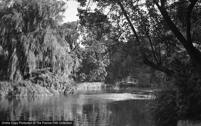 Photo of Morden, The River, Morden Hall Grounds c.1955