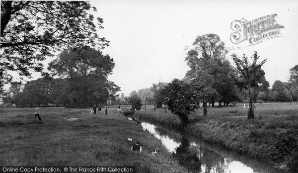 Photo of Morden, The River Wandle, Morden Hall c.1955