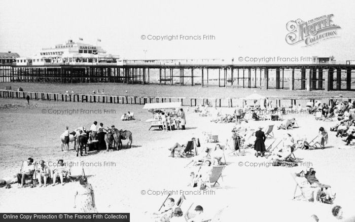 Photo of Morecambe, Beach And Central Pier 1953
