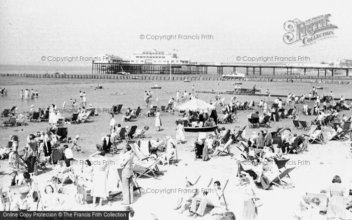 Photo of Morecambe, Beach And Central Pier 1953