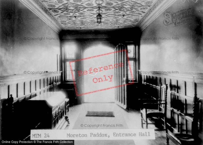Photo of Moreton Paddox, Entrance Hall c.1955