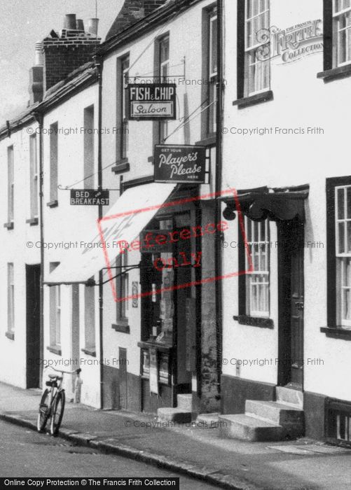 Photo of Moretonhampstead, Cross Street Fish And Chip Shop c.1960