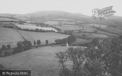 View From Church Tower Showing Kingsdon Rock 1918, Moretonhampstead
