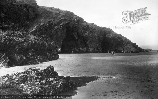 Photo of Morfa Bychan, Black Rock Caves c.1930