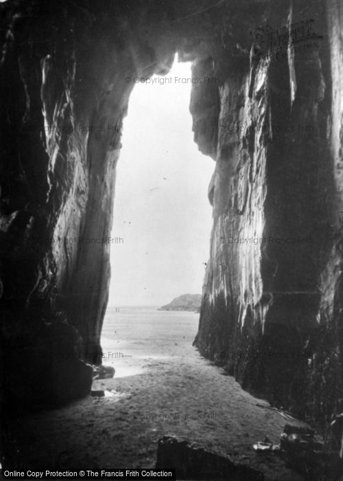 Photo of Morfa Bychan, Black Rock Sands Caves c.1930