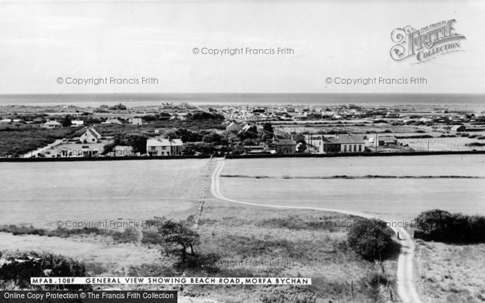 Photo of Morfa Bychan, General View And Beach Road c.1960