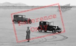 Lady And Cars, Black Rock Sands 1936, Morfa Bychan