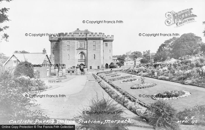 Photo Of Morpeth Carlisle Park And Police Station C 1955