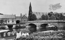 The Chantry And Telford Bridge c.1955, Morpeth