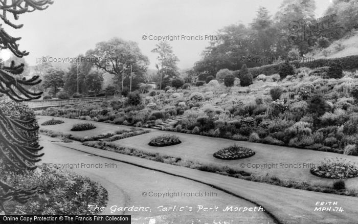 Photo of Morpeth, The Gardens, Carlisle Park c.1965