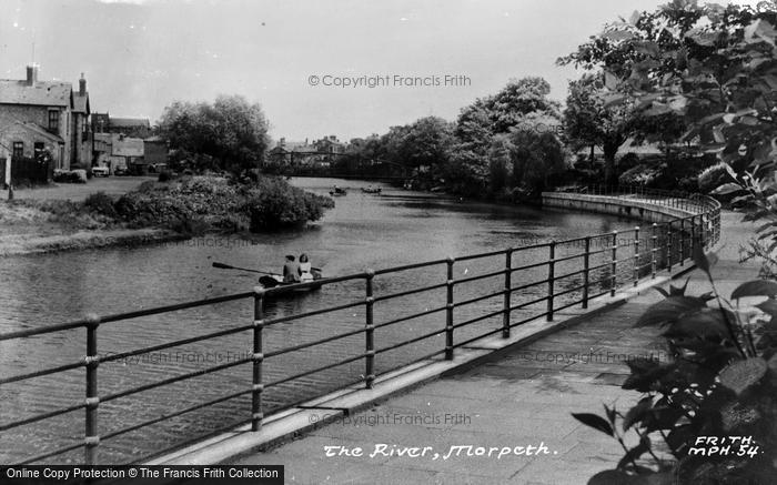 Photo of Morpeth, The River c.1960