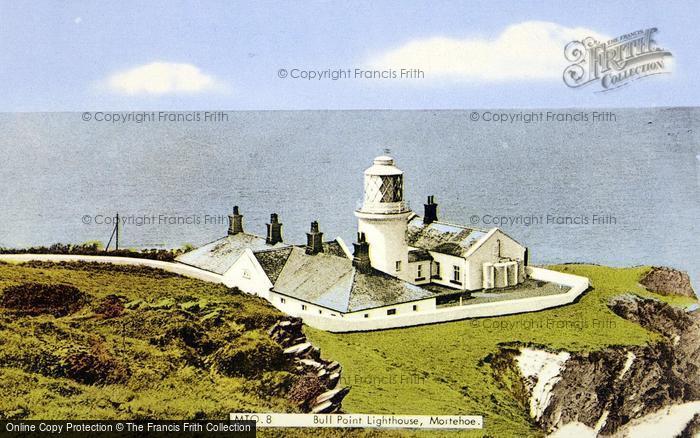 Photo of Mortehoe, Bull Point Lighthouse c.1955