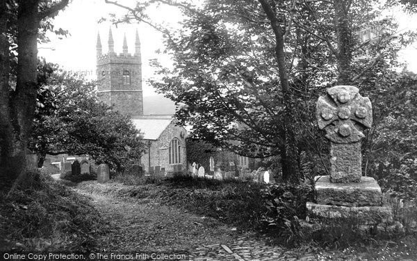 Photo of Morwenstow, Church Of St Morwenna And St John And Cross 1910