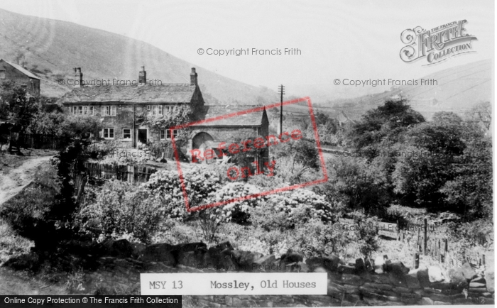 Photo of Mossley, Old Houses c.1955