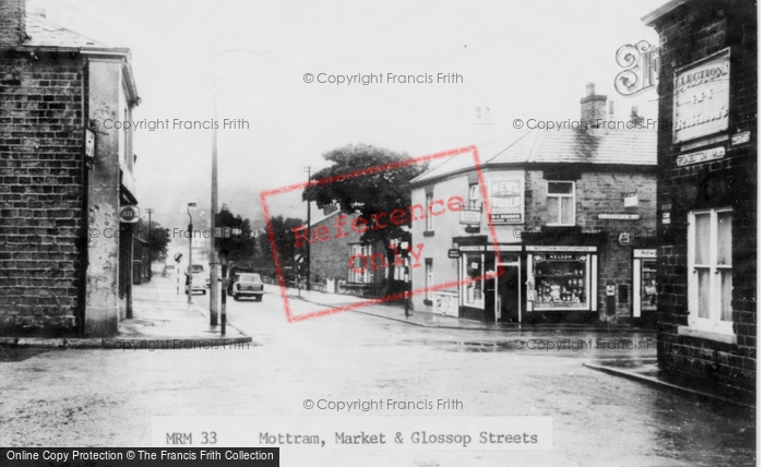 Photo of Mottram, Market And Glossop Streets c.1965