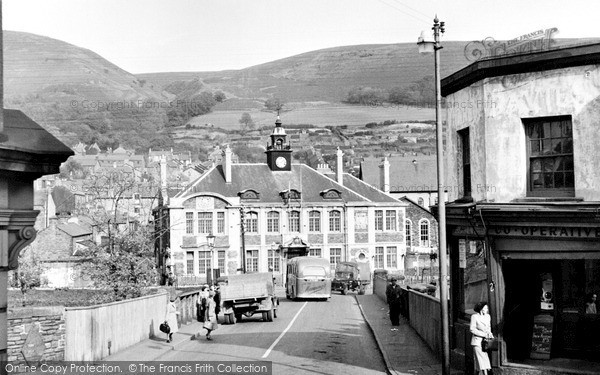 Photo of Mountain Ash, Town Hall And Bridge 1950