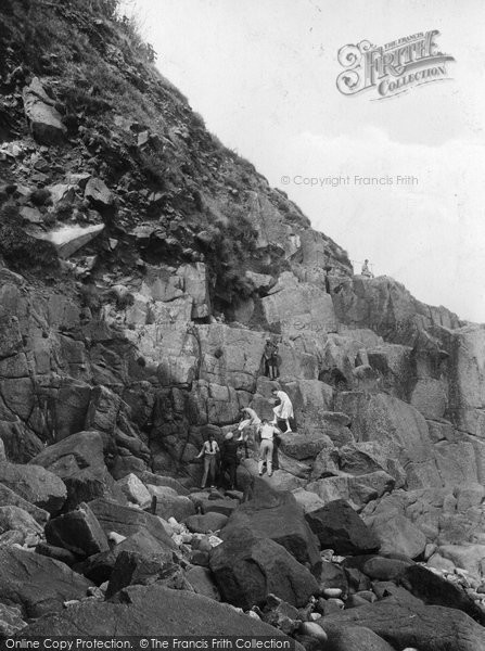 Photo of Mousehole, Climbing Up From Cave 1927