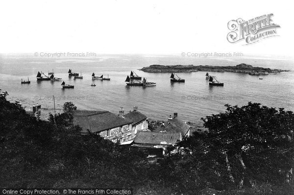 Photo of Mousehole, Fishing Fleet And Island 1927