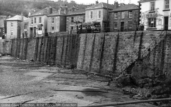 Photo of Mousehole, The Harbour Wall c.1955