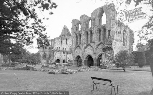 Photo of Much Wenlock, Abbey c.1955