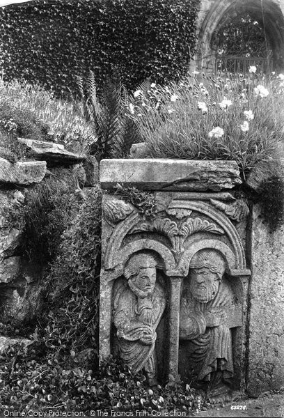 Photo of Much Wenlock, Abbey, Carved Figures 1911