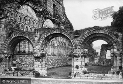 Abbey, Chapter House Norman Arches c.1880, Much Wenlock