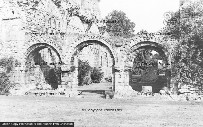 Photo of Much Wenlock, Abbey, Norman Chapter House c.1960