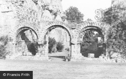 Abbey, Norman Chapter House c.1960, Much Wenlock