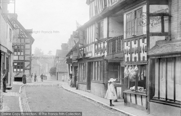 Photo of Much Wenlock, Butcher's Shop In High Street 1904