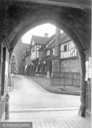 Church Walk From Norman Arch 1936, Much Wenlock