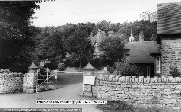 Photo of Much Wenlock, Entrance To Lady Forester Hospital c.1960
