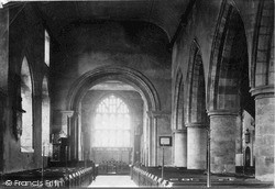 Holy Trinity Church Interior 1892, Much Wenlock