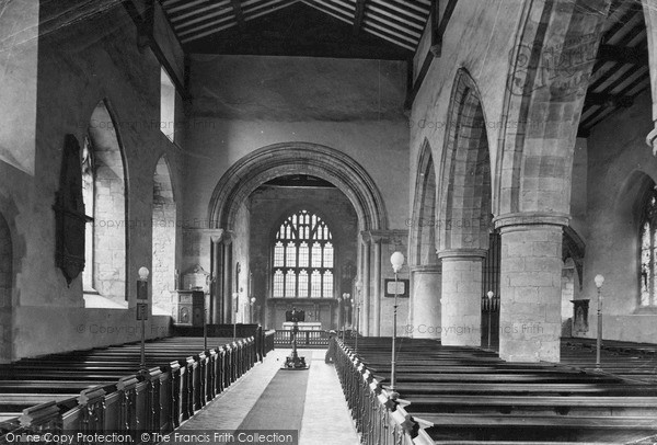 Photo of Much Wenlock, Holy Trinity Church Interior 1911