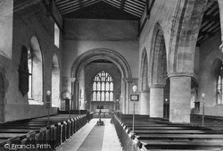 Holy Trinity Church Interior 1911, Much Wenlock